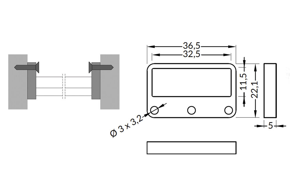 Stretched wandmontage set