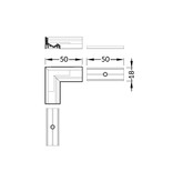 Hoek koppelstuk 90° voor Angle LED profiel