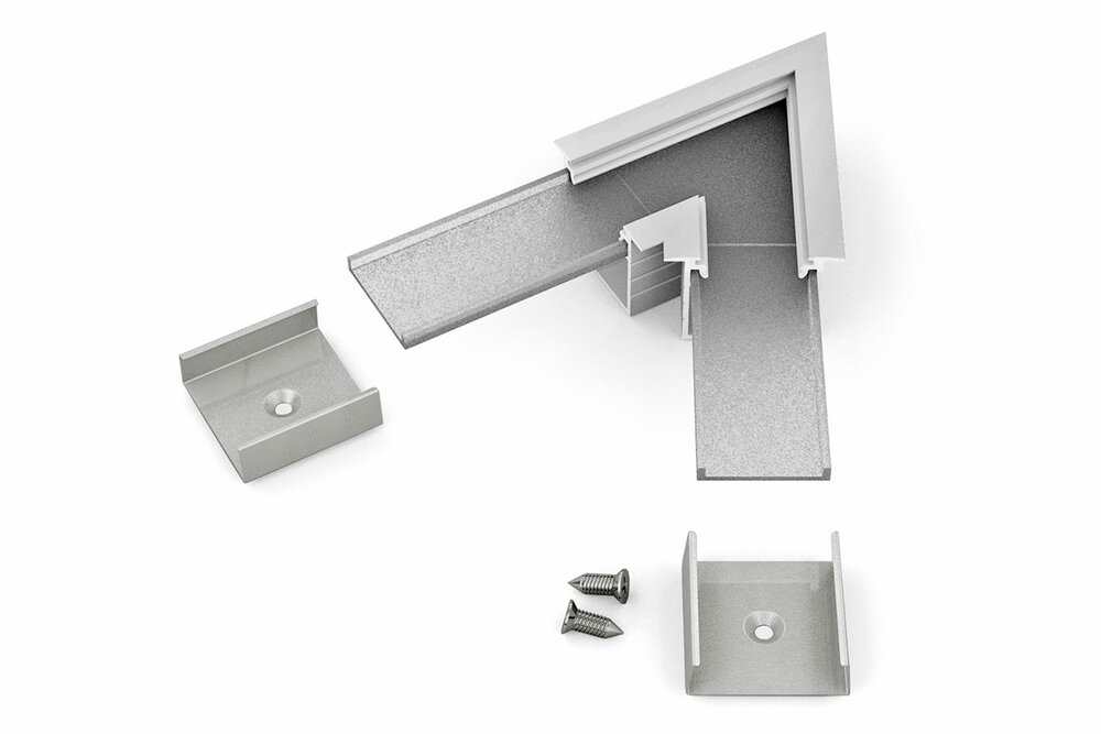 Hoek koppelstuk 60° voor NOVA20 RS LED profiel
