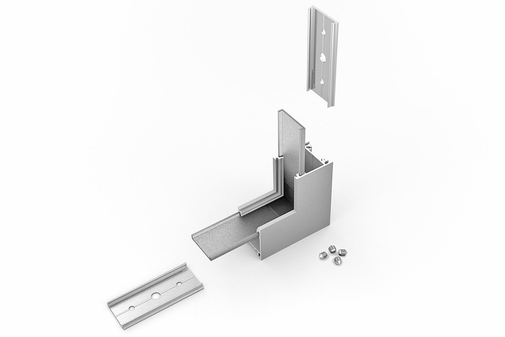 Hoek koppelstuk 90° binnenhoek voor NOVA20 LED profiel
