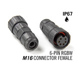 M16 zespolige IP67 Waterdichte Female Connector