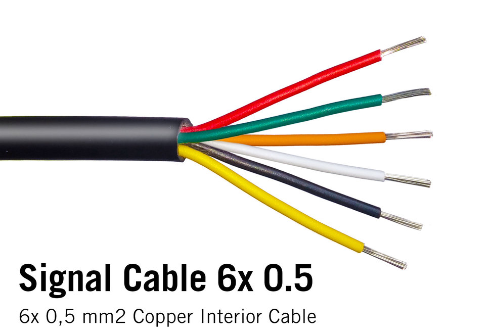 Ronde kabel 6x 0.5mm2  PVC