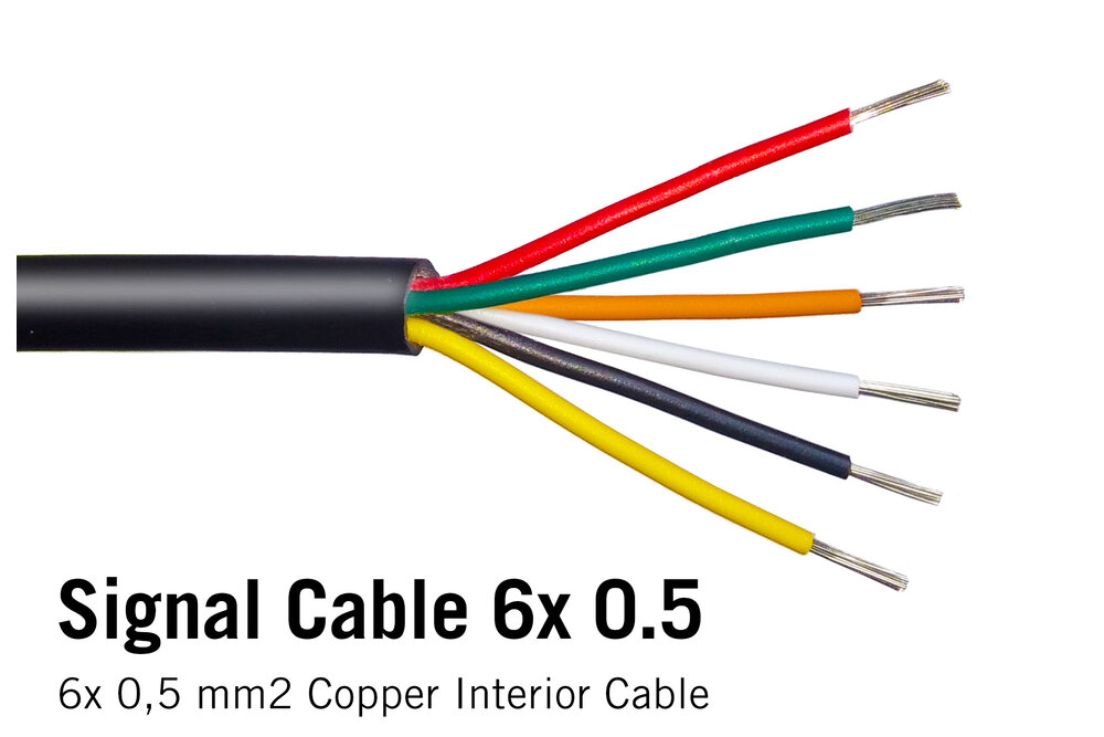 Ronde kabel 6x 0.5mm2  PVC