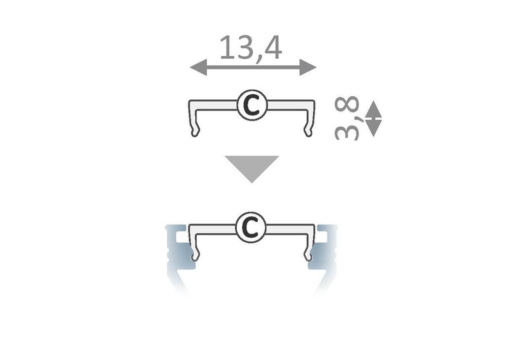 Cover C Clickon - 20 meter rol Melkwit Opaal