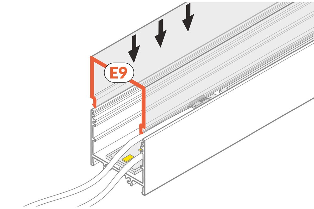 Cover E9 melkwitte kap in 1m of 2m lengte