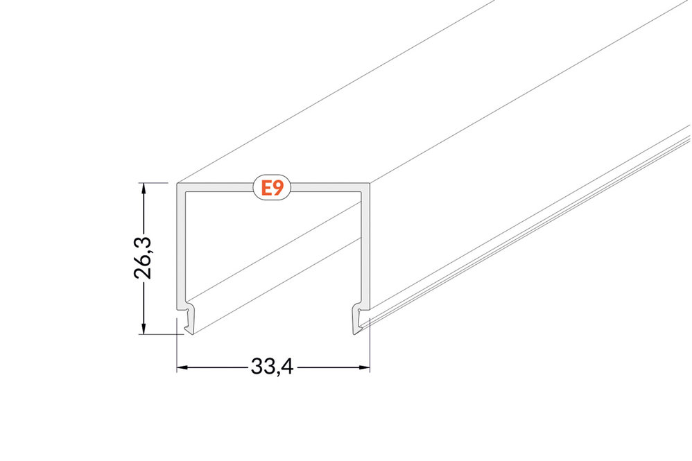 Cover E9 melkwitte kap in 1m of 2m lengte