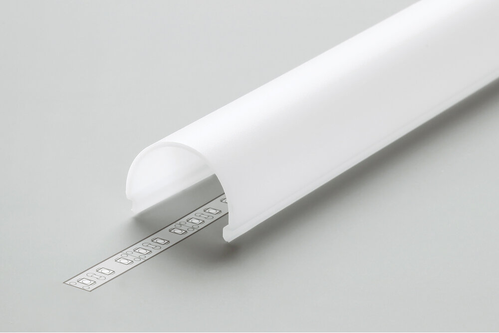 Cover D9 ClickOver halfronde melkwitte kap in 1m of 2m lengte