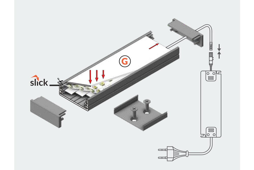STRETCHED 24mm Led Profiel Opbouw 1m-2m