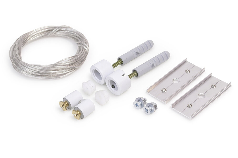 Staalkabel ophangsysteem met stroomdoorvoer