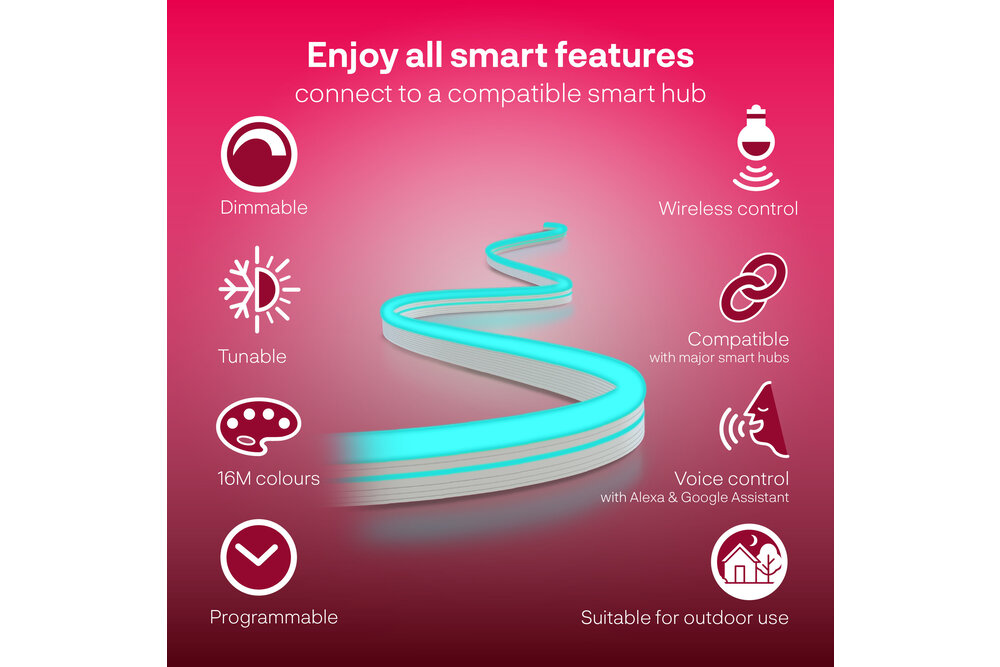 INNR INNR 2m Zigbee waterdichte RGBW kleur ledstrip 24W OFL122C