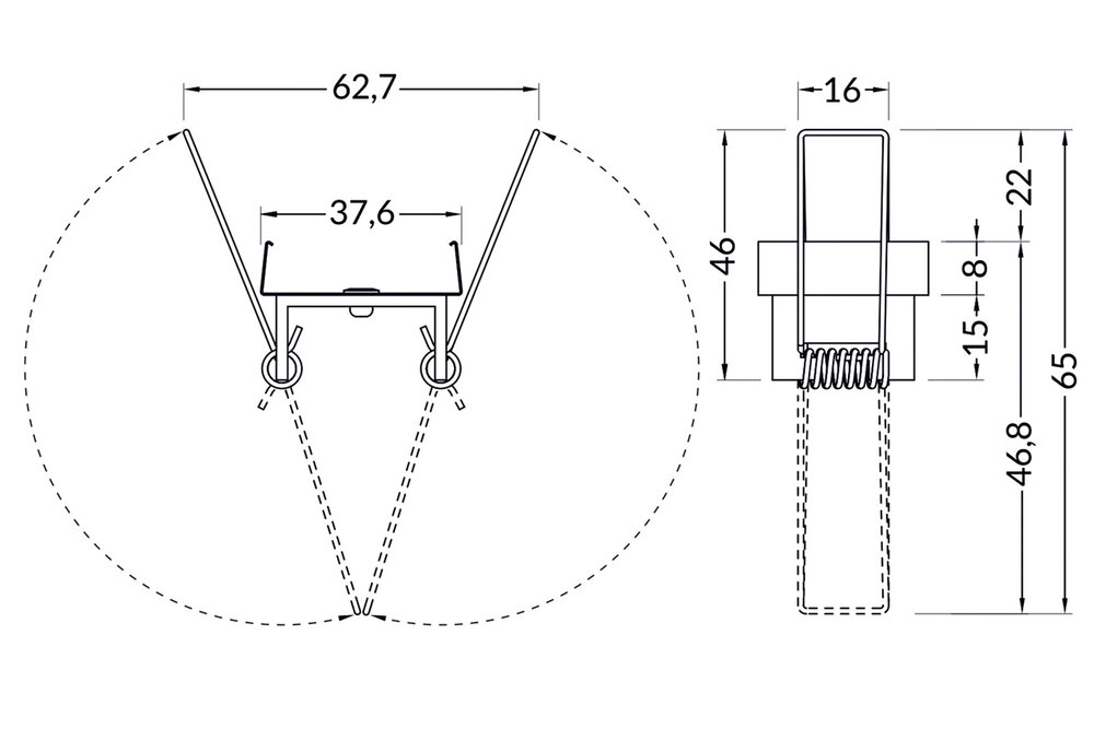 Houder Type U9 met klemveren