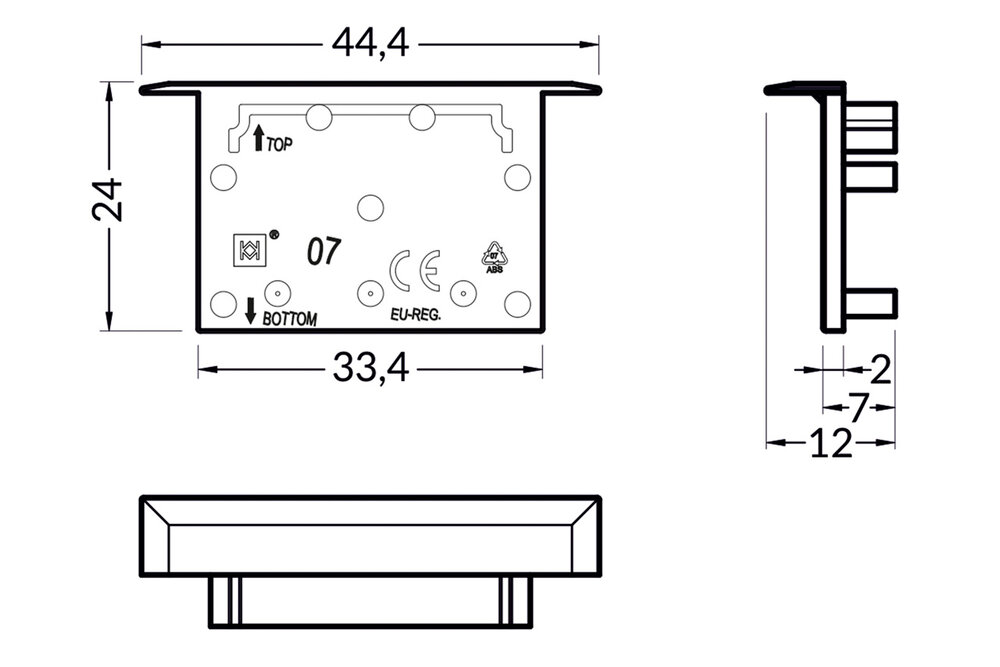 Eindkapjes EVO307, Set van twee
