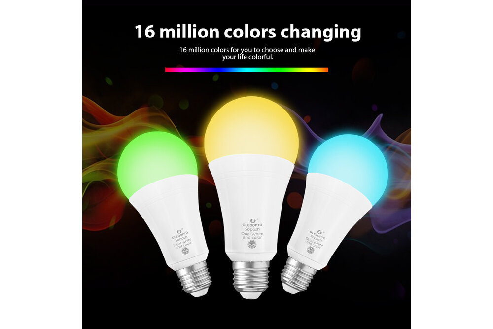 GLEDOPTO GLEDOPTO Zigbee 12 Watt Kleur+Dual Wit | E27 6W 230V |  ZLL Mesh  | GL-B008P