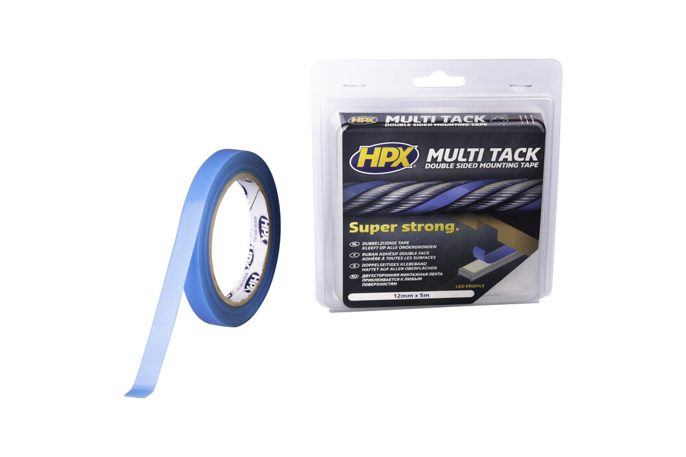 HPX dubbelzijdige montagetape | 12mm x 5m | Extra krachtig | Binnen & buiten | Semi-transparant - PA1205