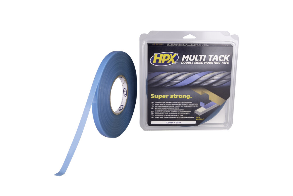 HPX dubbelzijdige montagetape | 12mm x 25m | Extra krachtig | Binnen & buiten | Semi-transparant - PA1225