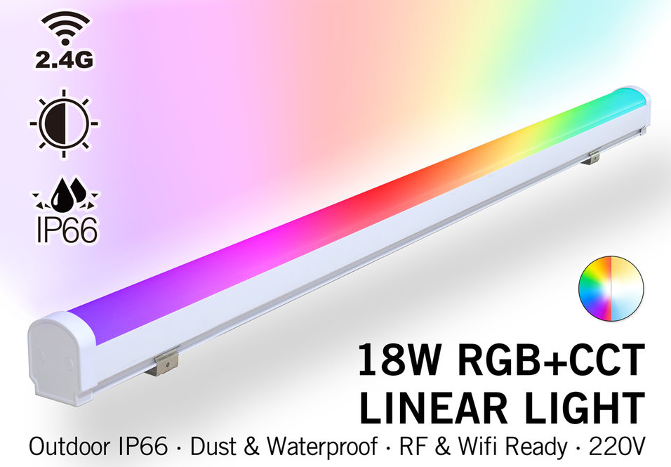 MiLight Miboxer Lineair Light  RGB+Dual White Lichtbalk - IP66 - 18Watt - 220Volt - 100CM