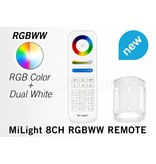 MiLight MiLight RGB+ DualWhite (RGB+CT) Touch  hand afstandsbediening,  8-zones, RF, 2xAAA
