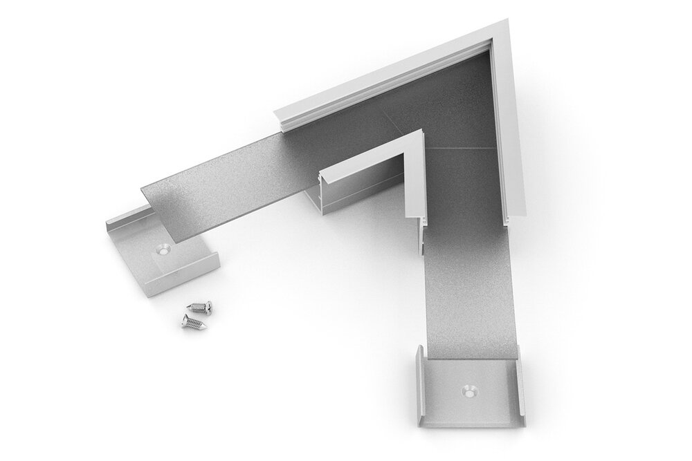 Hoek koppelstuk 60° voor EVO307 LED profiel