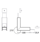 Hoek koppelstuk 90° buitenhoek voor EVO307 LED profiel