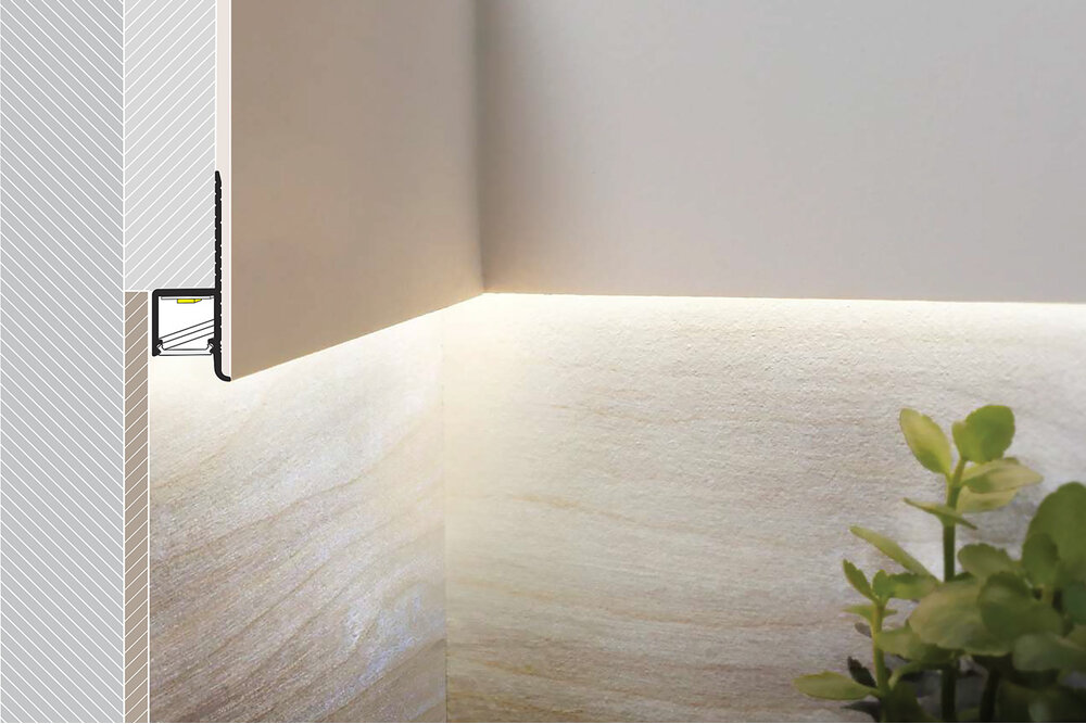 Flux TS 10mm verzonken Led Profiel voor gipsplaat en stucwerk