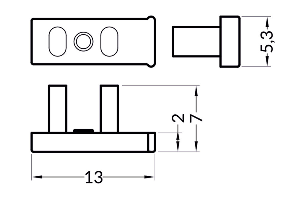Eindkapjes FLEX8. Set van twee, lichtdoorlatend