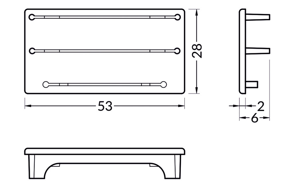 Eindkapjes voor LED profiel  LUMAX501. Set van twee