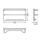 Eindkapjes voor LED profiel  LUMAX501. Set van twee