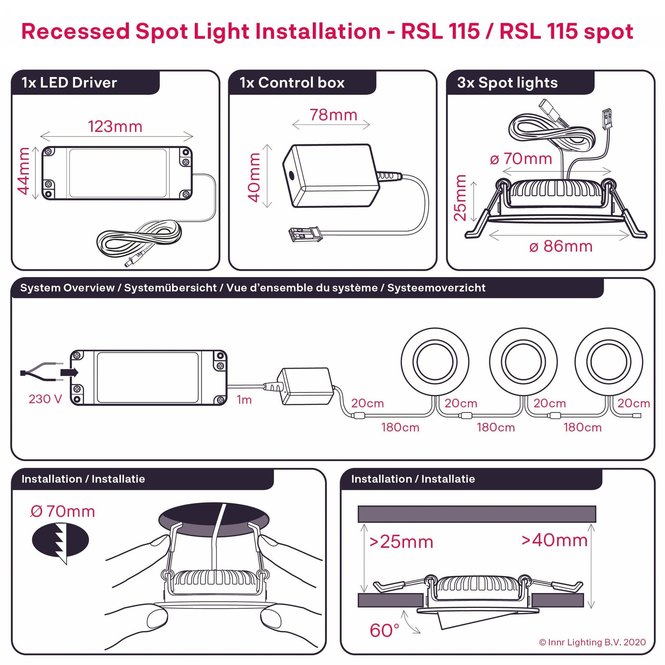 INNR INNR Smart Inbouw Spot Warm Wit (Uitbreidingsspot) - RSL 115 Ledlamp