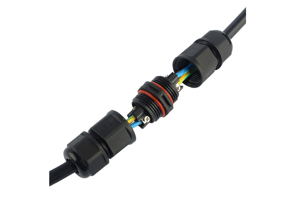 Waterdichte connector 3-aderige kabelverbinder - soldeervrij IP68