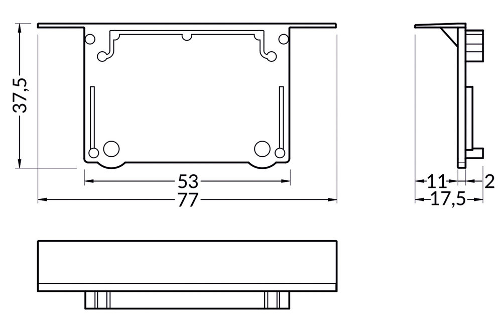 Eindkapjes voor LED profiel  LUMAX503. Set van twee