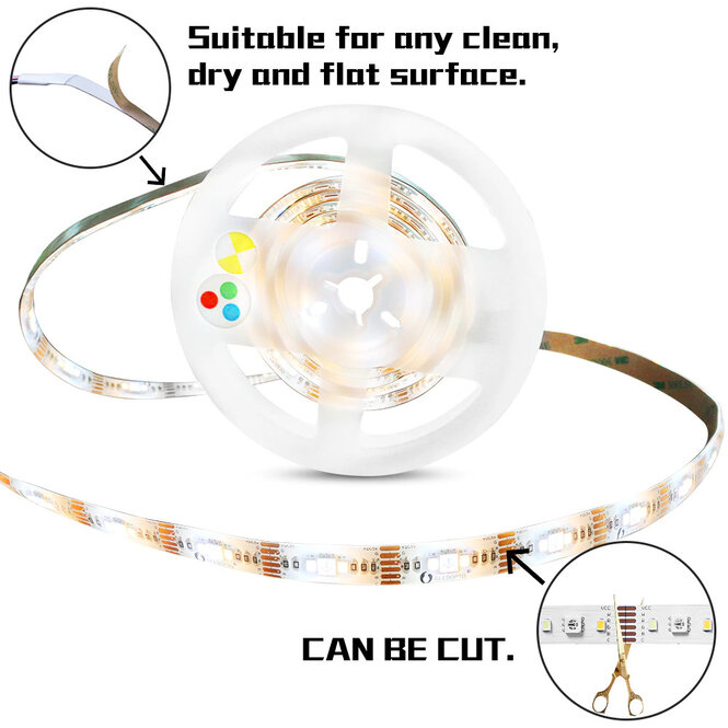 GLEDOPTO GLEDOPTO 5W USB RGB + CCT 2M LED Strip Light 5V GL-MC-001S