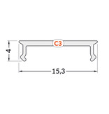 Cover C3 Clickon in 1m of 2m lengte