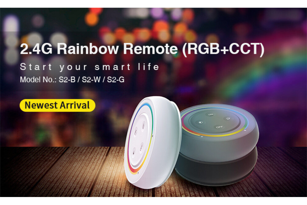 MiLight MiLight 2.4G Rainbow Remote RGB/RGBW/RGB+CCT, AAA Batterijen