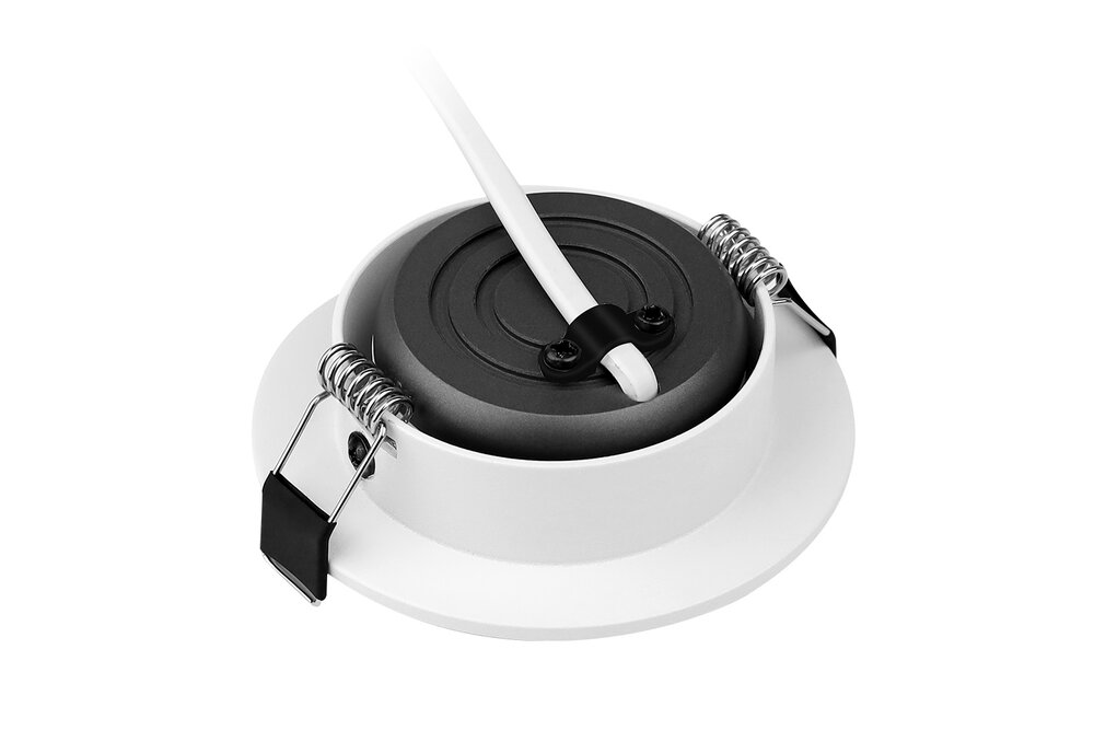 MiLight Mi-Light 6Watt Dimbaar Warm Wit 2700K LED Triac kantelbare Inbouwspot 220V. Mat Wit ⌀90mm