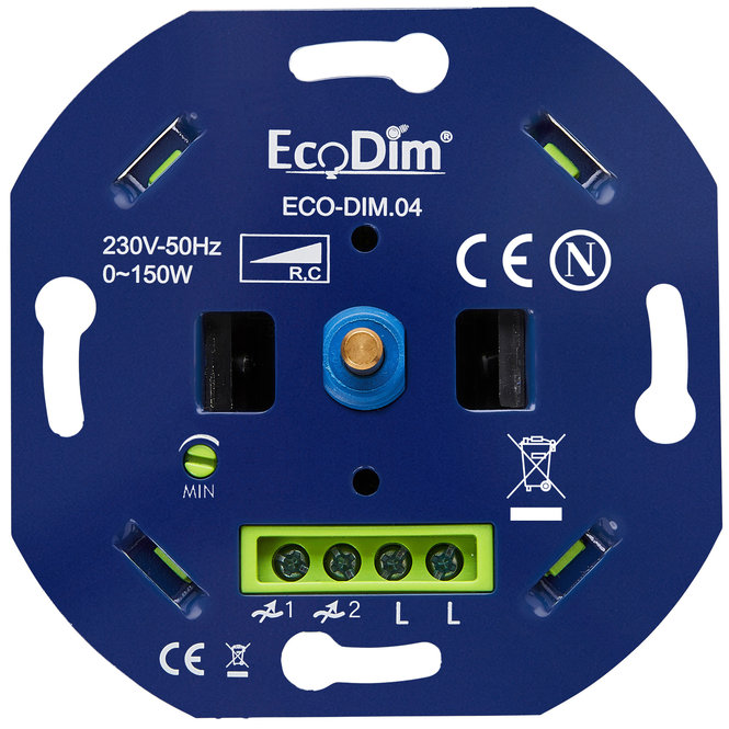 EcoDim ECO-DIM.04 Led dimmer universeel 0-150 W (Fase afsnijding / RC)