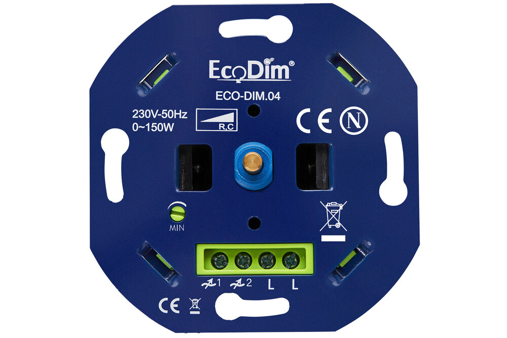 EcoDim ECO-DIM.04 Led dimmer universeel 0-150 W (Fase afsnijding / RC)