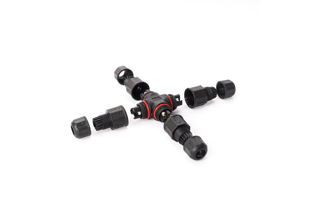 MiLight Waterdichte X-connector 3-aderig met schroefdraad - soldeervrij IP68
