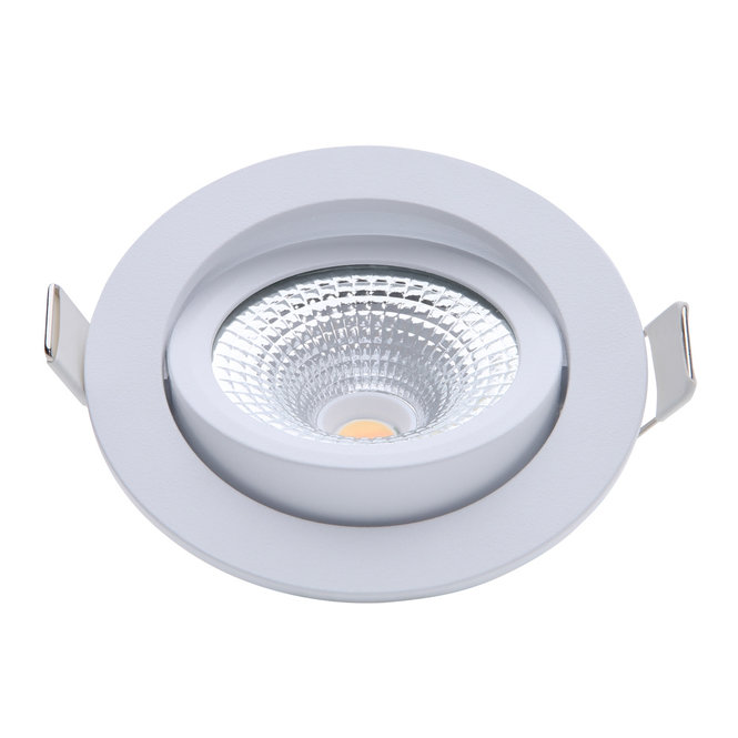 EcoDim EcoDim 5Watt  2000K - 3000K Ronde Witte Kantelbare LED Inbouwspot Warm Wit 85mmØ Kantelbaar IP54