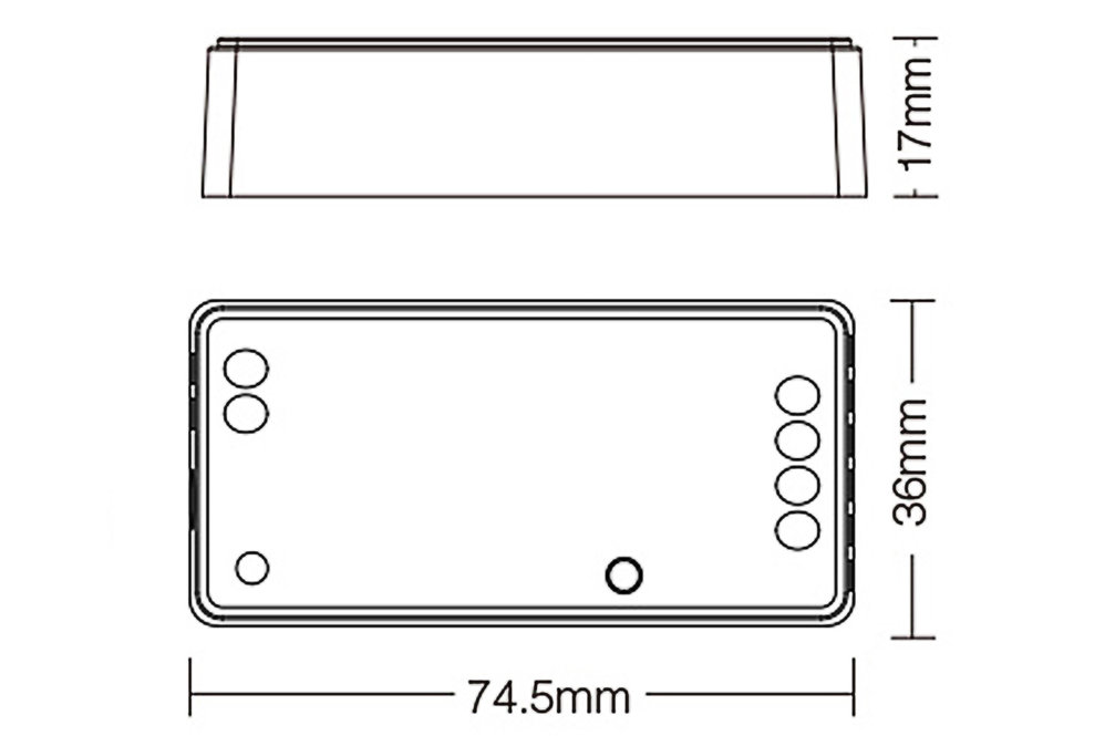 MiLight Dual White LED strip controller 12A, 12V-24V (LOS)