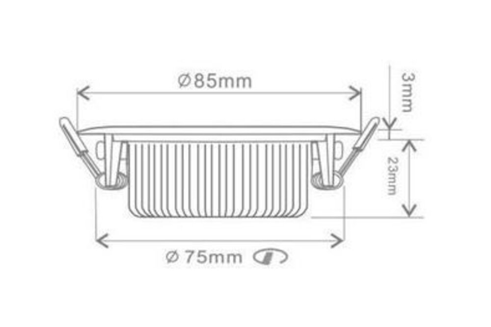 EcoDim EcoDim 5Watt  2000K - 3000K Vierkante Nikkel Kantelbare LED Inbouwspot Warm Wit 85mmØ Kantelbaar IP54