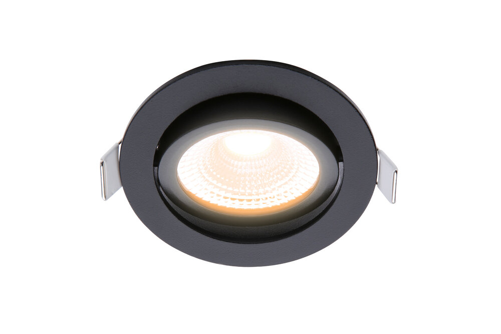 EcoDim EcoDim 5Watt  2000K - 3000K Ronde Zwarte Kantelbare LED Inbouwspot Warm Wit 85mmØ Kantelbaar IP54