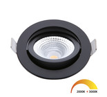 EcoDim EcoDim 5Watt 2000K - 3000K Ronde Zwarte Kantelbare LED  Inbouwspot