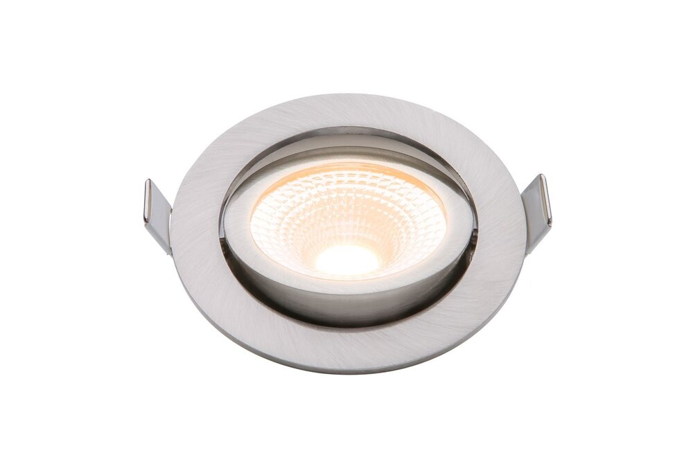 EcoDim EcoDim 5Watt  2000K - 3000K Ronde Nikkel Kantelbare LED Inbouwspot Warm Wit 85mmØ Kantelbaar IP54