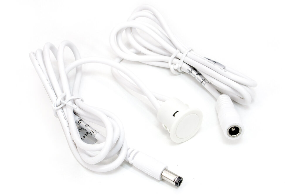 Ronde Inbouw Touch aanraak LED dimmer Wit - 12 tot 24V, 4A