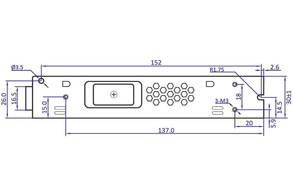 POS-POWER Compacte Schakelende Voeding DC 5V 110Watt 22A Ampère