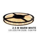 Applamp Warm Wit Losse Led Strip | 2,5m 120 Leds pm Type 2835 12V 7,6W pm