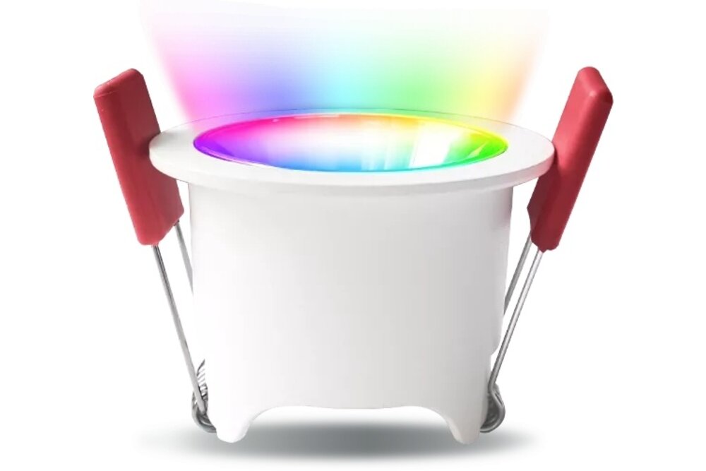 GLEDOPTO LED Inbouwspot Anti-Glare GLEDOPTO ZIGBEE 6W RGB + Dual White 220V Satijn Wit  Ø72mm Pro