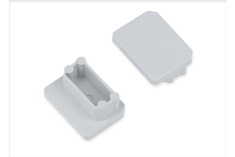 Eindkapjes EDGE12 TS, Grijs of Zwart, Set van twee stuks