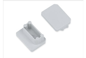 Eindkapjes EDGE12 TS, Grijs of Zwart, Set van twee stuks