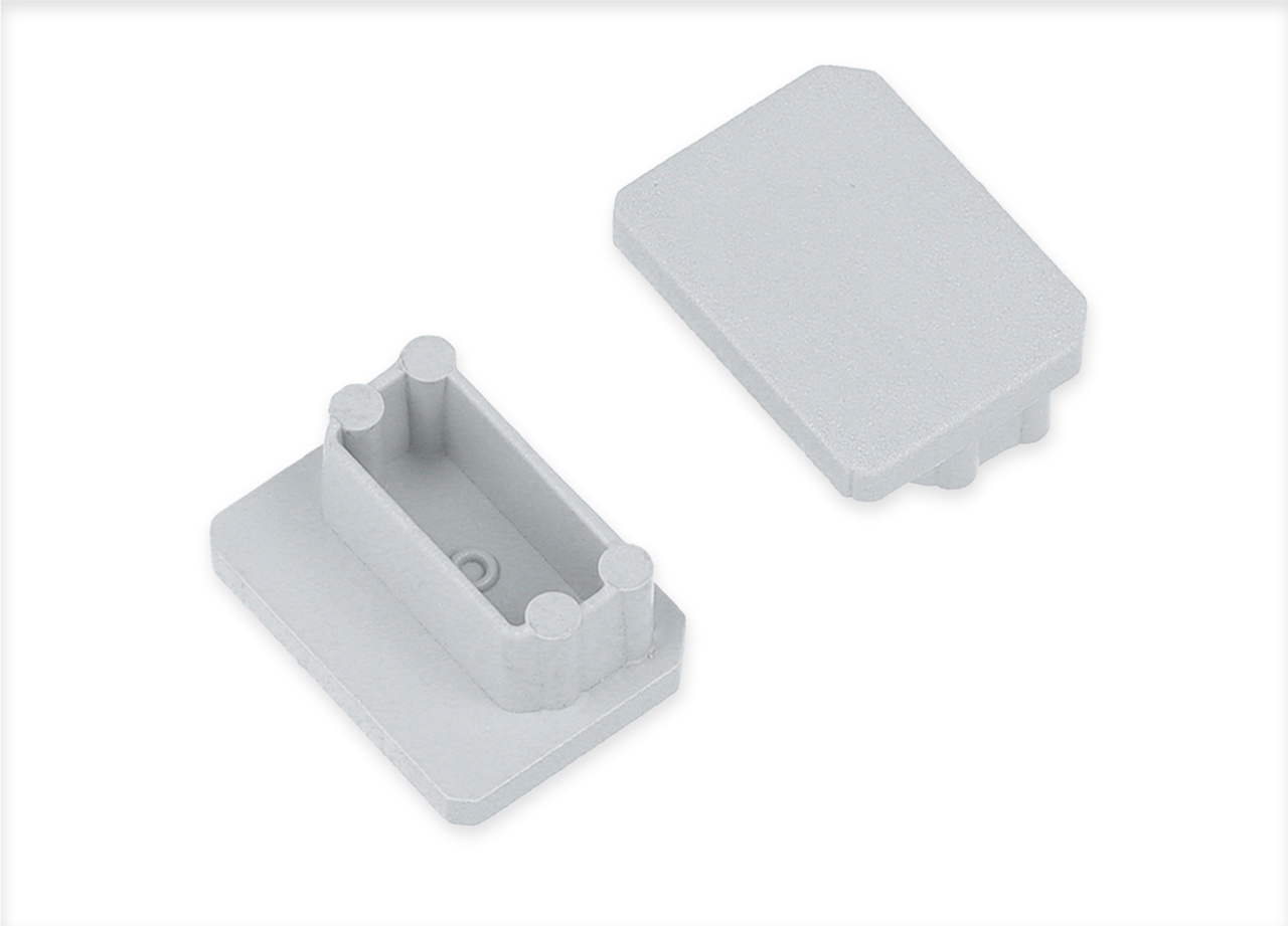 Eindkapjes EDGE12 TS, Grijs of Zwart, Set van twee stuks